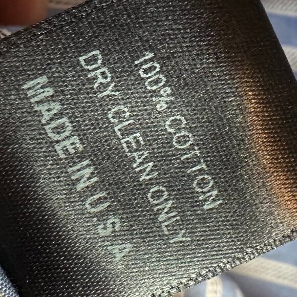 Loyd/Ford Blue White Stripe Midi Dress Strapless 100% Cotton Size Medium Women's - Picture 10 of 13